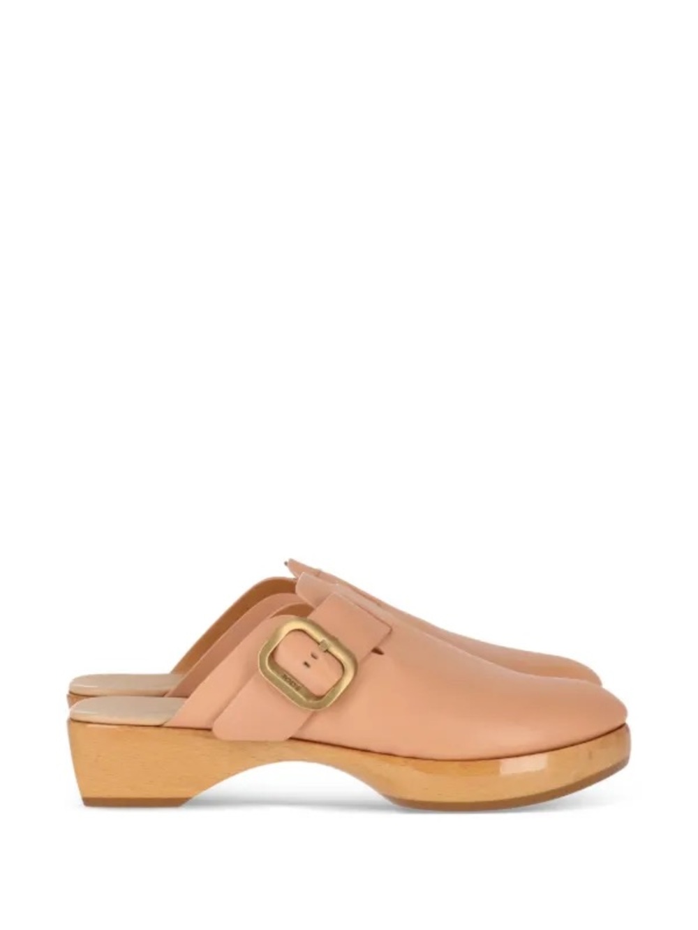 NEW- Tod’s Leather Mule with Gold Buckle